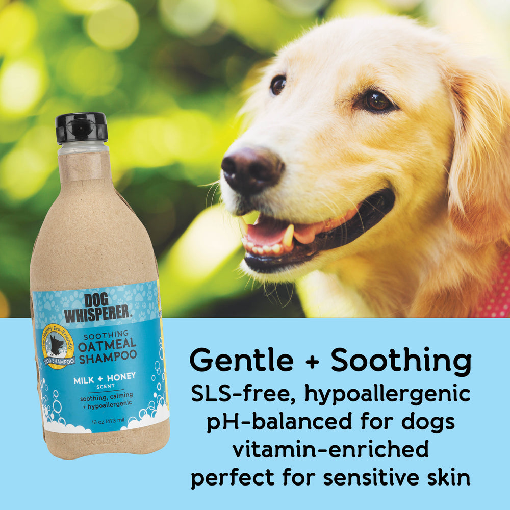 Dog Whisperer® Soothing Oatmeal Eco-friendly Dog Shampoo - Milk & Honey Scent