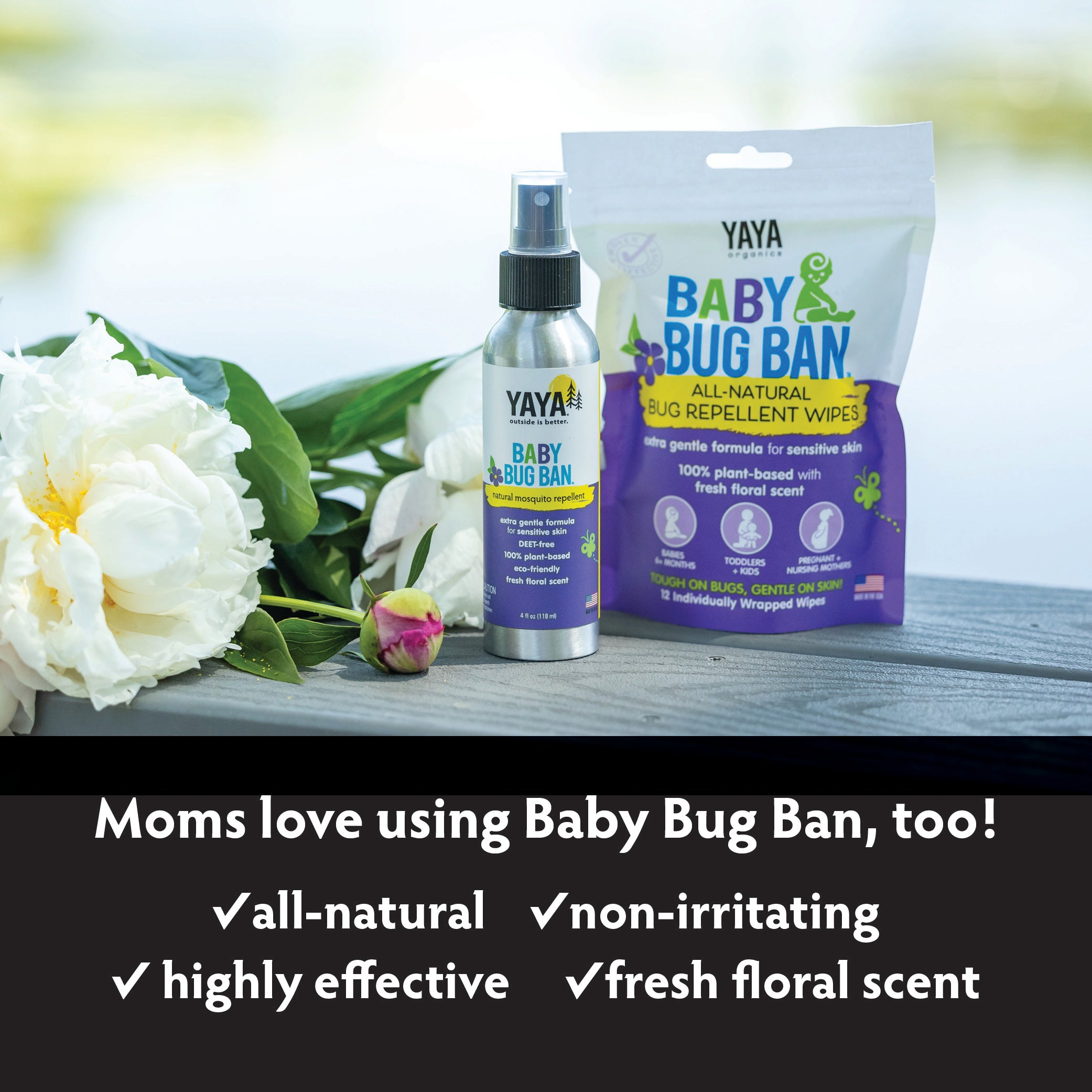 Baby Bug Ban Natural Bug Repellent Spray for Kids 4 oz - YAYA Organics
