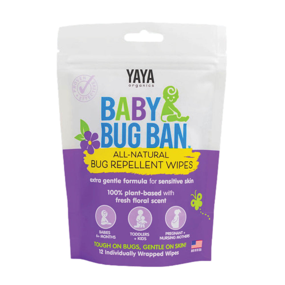 BABY BUG BAN™ Eco-Friendly Bug Repellent Wipes for Babies + Kids