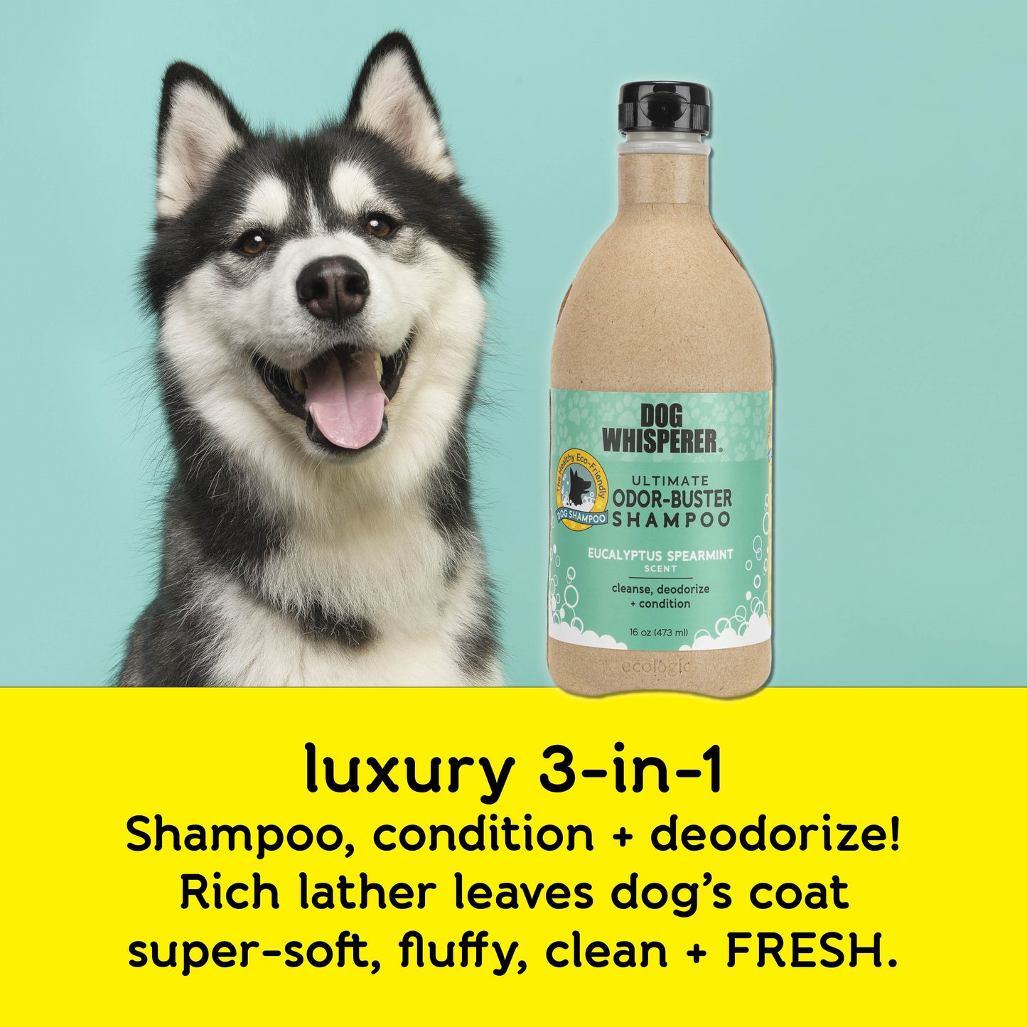 
                  
                    Dog Whisperer® Ultimate Odor-Buster Eco-friendly Dog Shampoo - Eucalyptus Spearmint Scent
                  
                