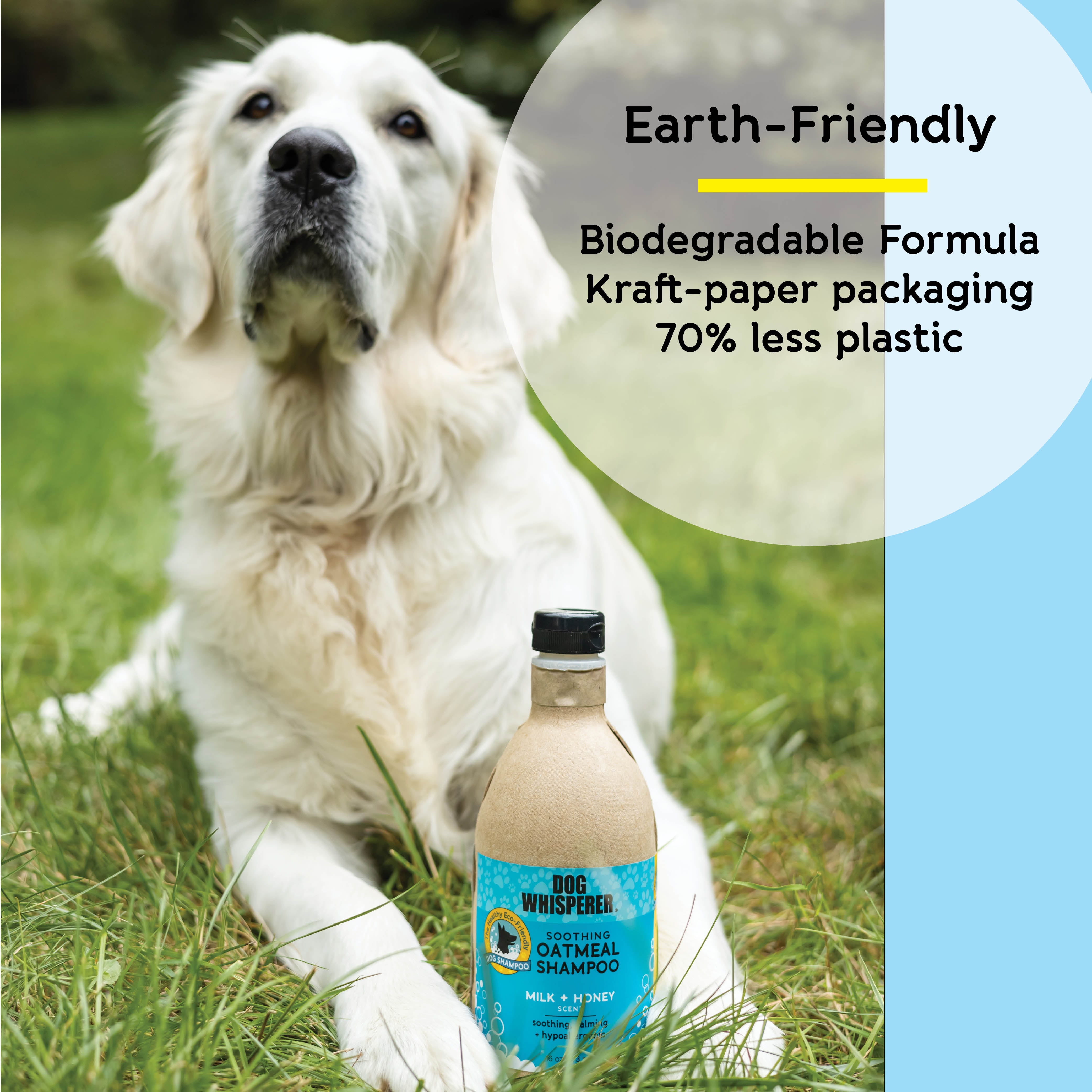 Dog Whisperer Soothing Oatmeal Dog Shampoo Milk Honey YAYA Organics