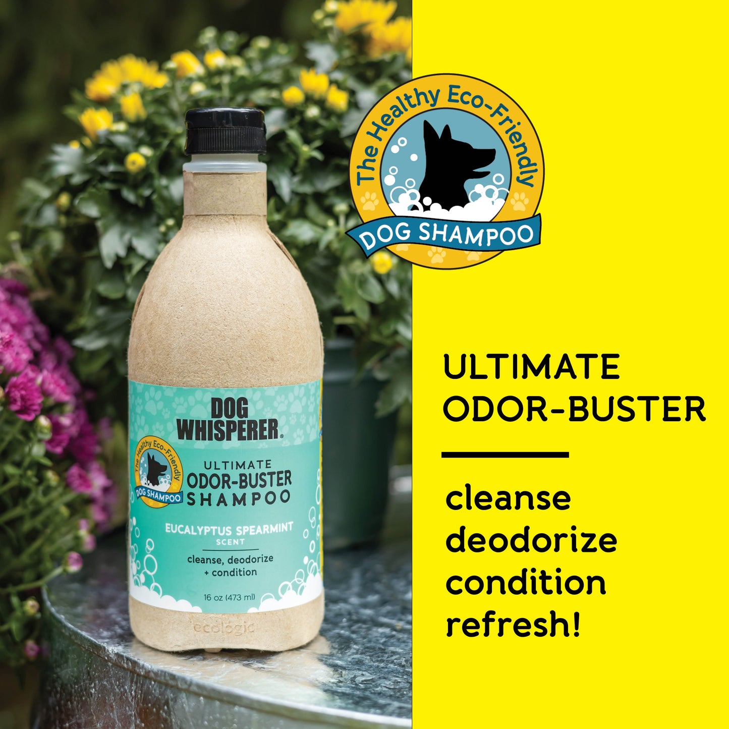 
                  
                    Dog Whisperer® Ultimate Odor-Buster Eco-friendly Dog Shampoo - Eucalyptus Spearmint Scent
                  
                