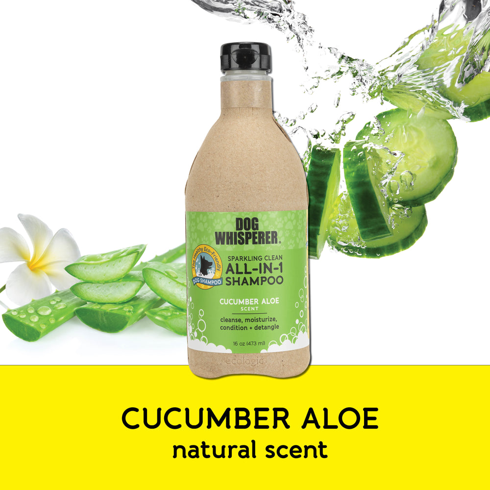 Dog Whisperer® All-In-One Eco-friendly Dog Shampoo - Cucumber Aloe Scent
