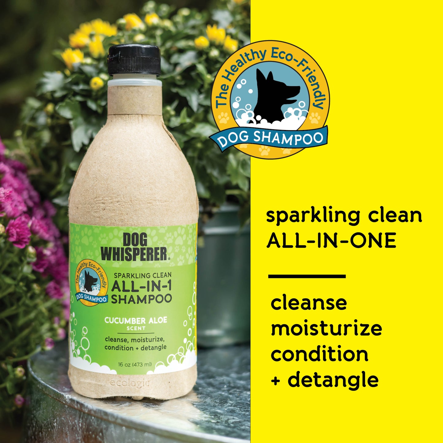 
                  
                    Dog Whisperer® All-In-One Eco-friendly Dog Shampoo - Cucumber Aloe Scent
                  
                