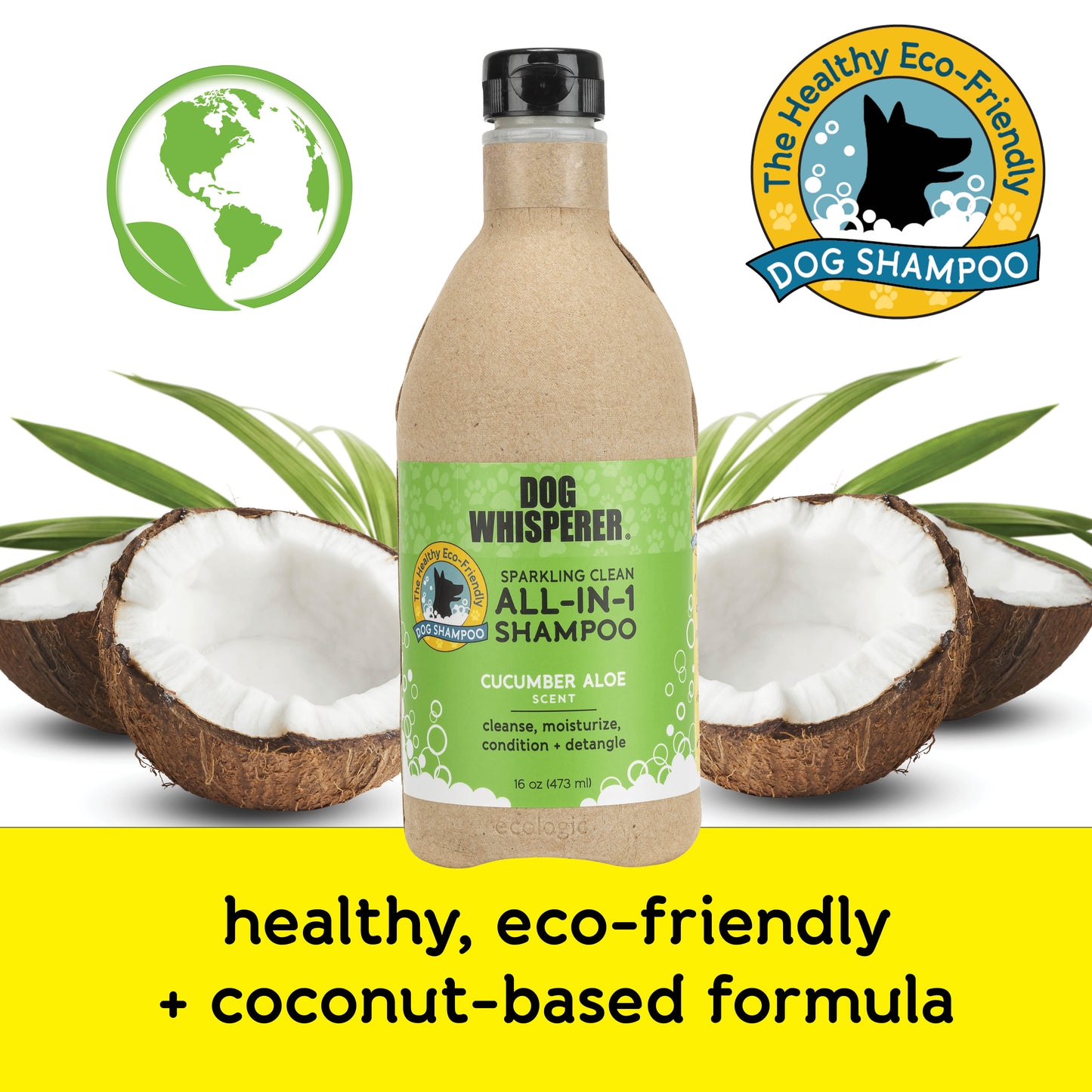 
                  
                    Dog Whisperer® All-In-One Eco-friendly Dog Shampoo - Cucumber Aloe Scent
                  
                