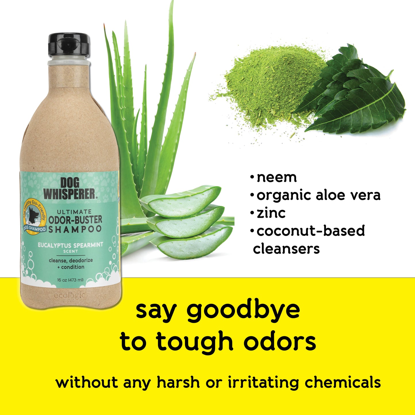 
                  
                    Dog Whisperer® Ultimate Odor-Buster Eco-friendly Dog Shampoo - Eucalyptus Spearmint Scent
                  
                