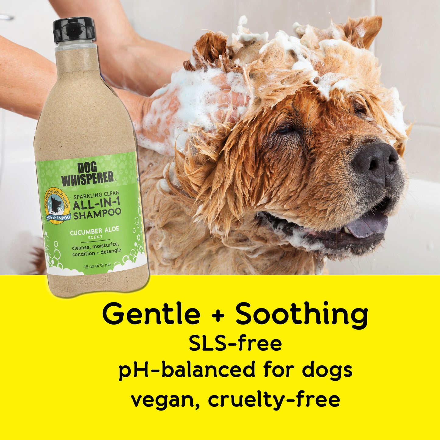 
                  
                    Dog Whisperer® All-In-One Eco-friendly Dog Shampoo - Cucumber Aloe Scent
                  
                