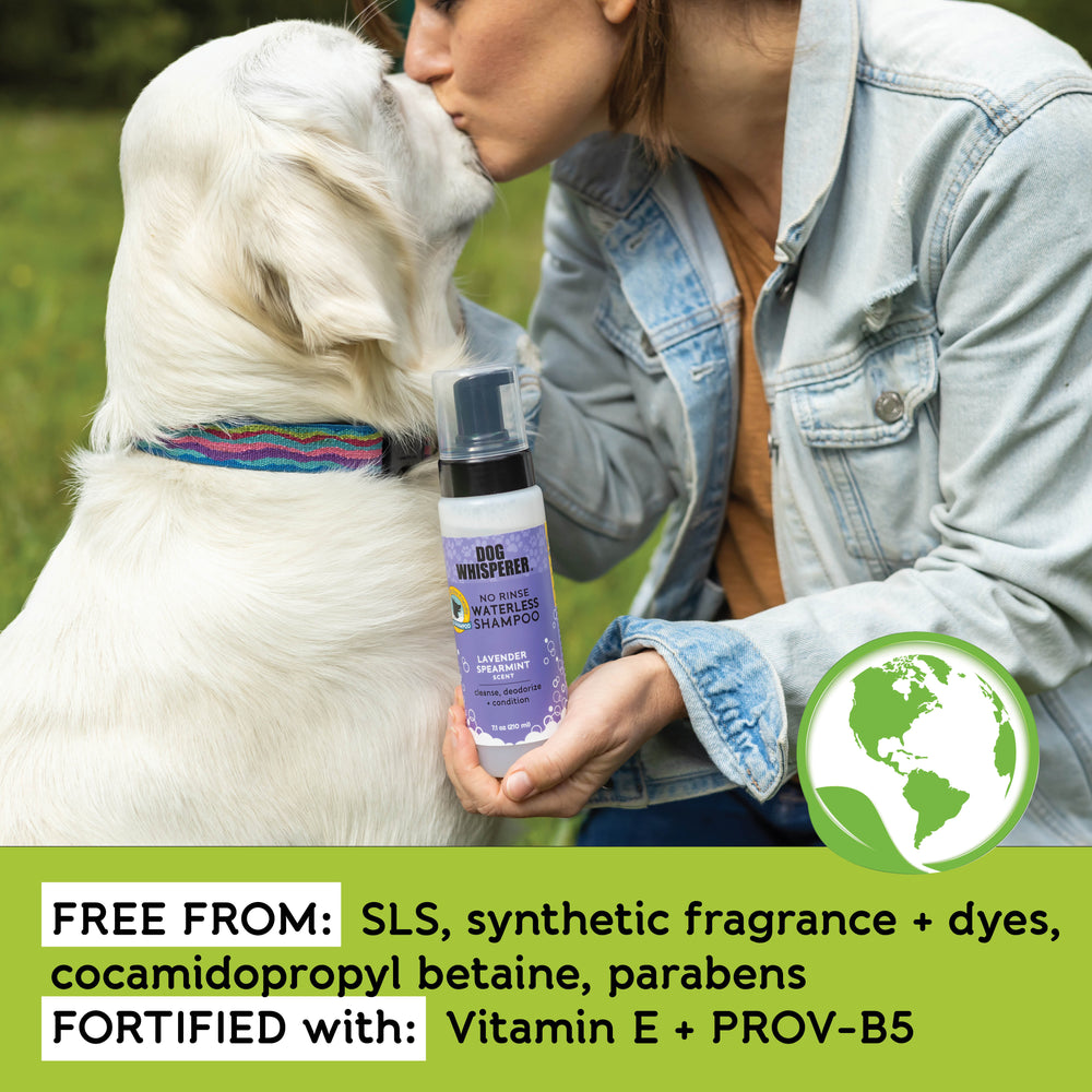 Dog Whisperer® No-Rinse Waterless Eco-Friendly Dog Shampoo - Lavender Spearmint Scent