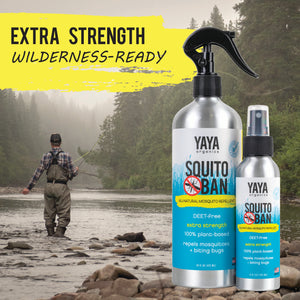 SQUITO BAN® All-Natural Mosquito Repellent BUNDLE (16 oz / 4 oz )