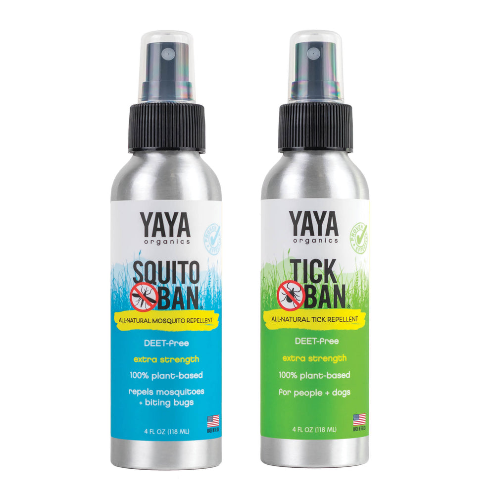 Natural Bug Repellents 4 oz Mixed Value Pack (TICK BAN + SQUITO BAN)