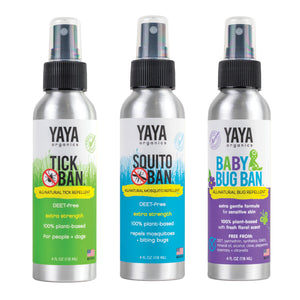 Natural Bug Repellents 4 oz Bundle (Tick Ban / Squito Ban / Baby Bug Ban)